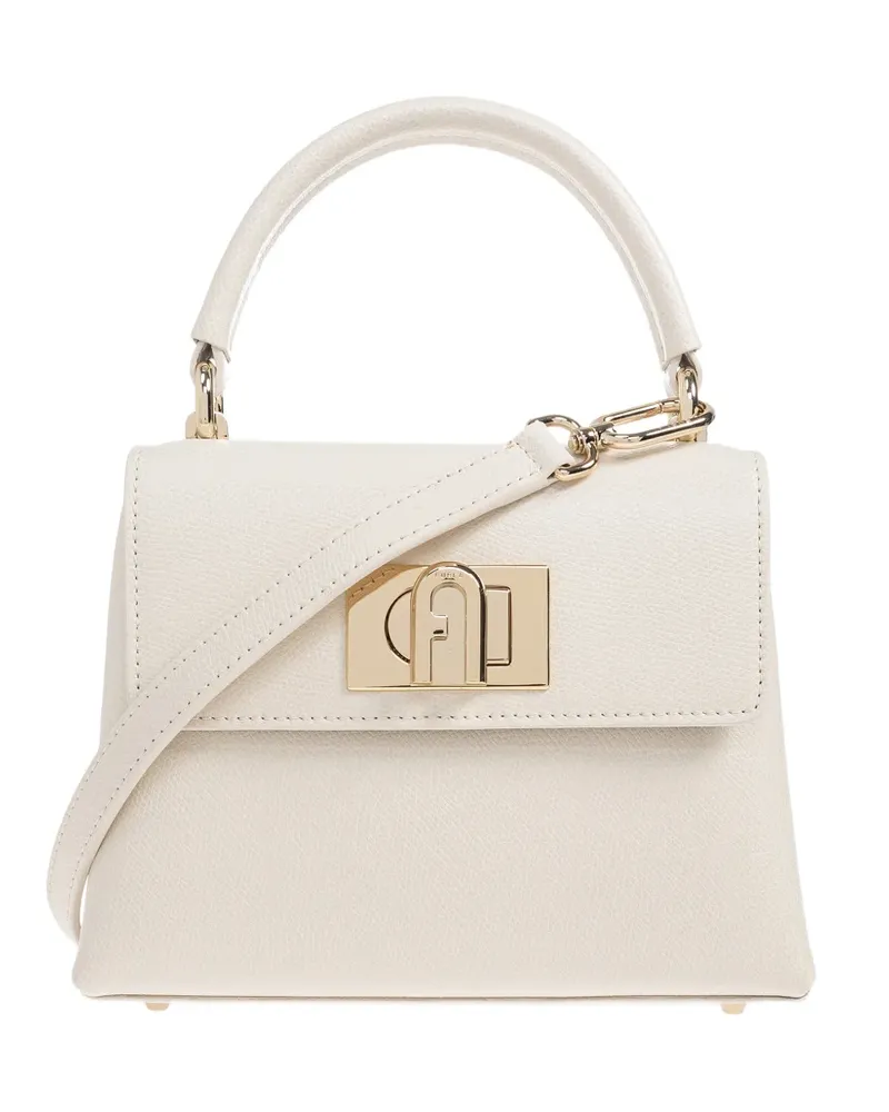 Furla 1927 logo-plaque tote bag - Weiß Weiß