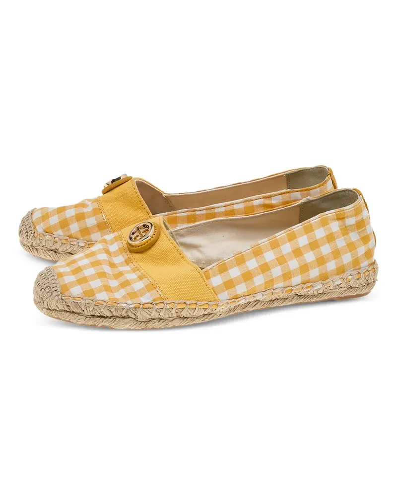Tory Burch Gingham espadrille ballet flats - Gelb Gelb