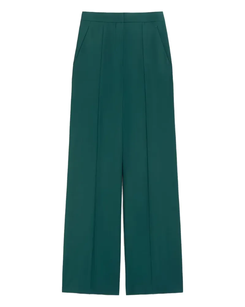 Max Mara Hose mit Bundfalten - Grün Grün