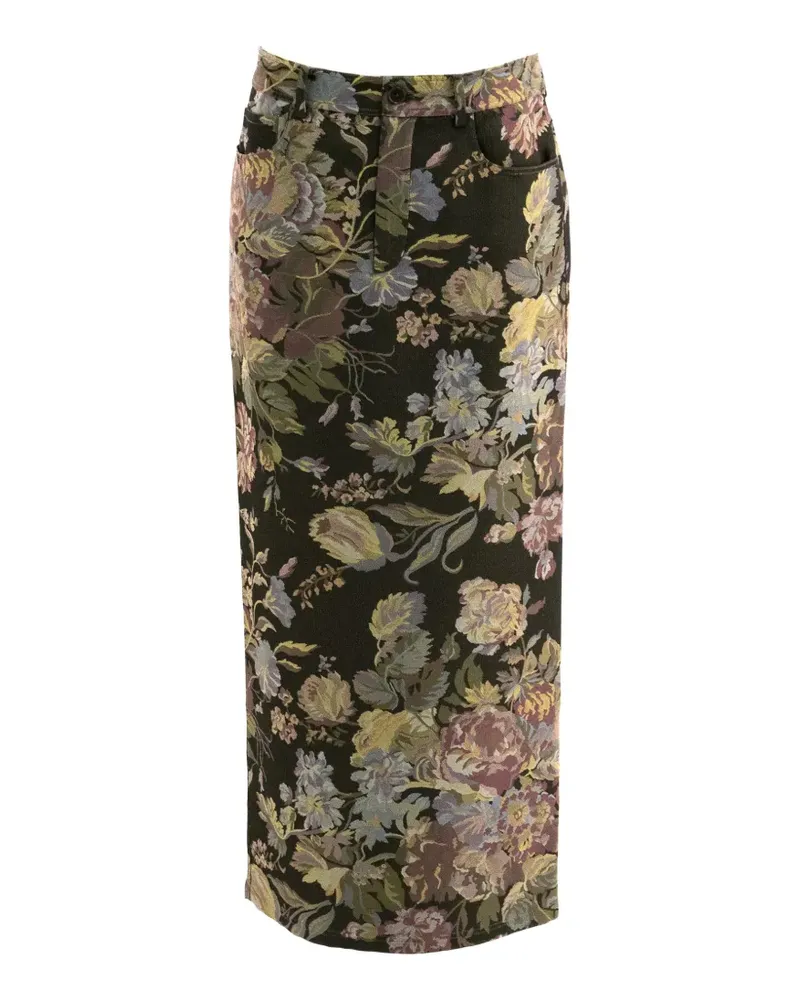 Ralph Lauren Tapisserie-Maxirock mit Blumenprint - Schwarz Schwarz