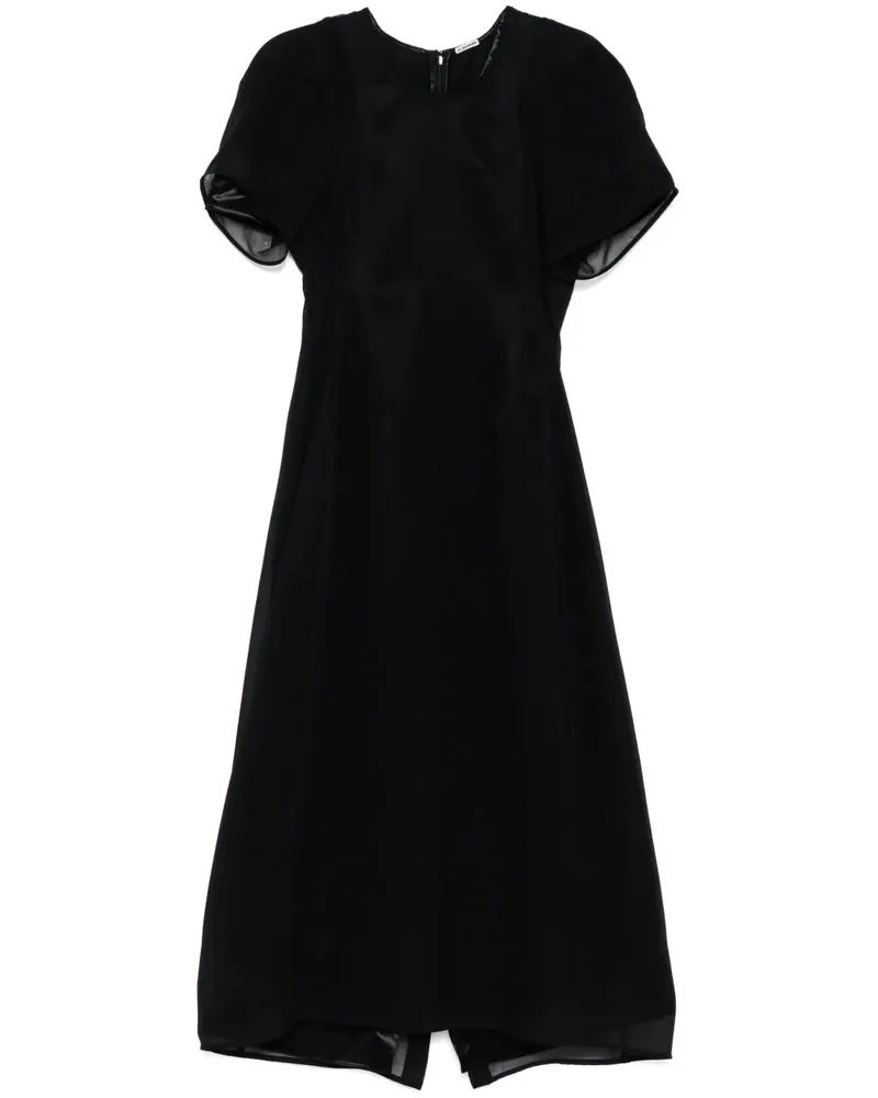 Jil Sander Georgette-Kleid - Schwarz Schwarz