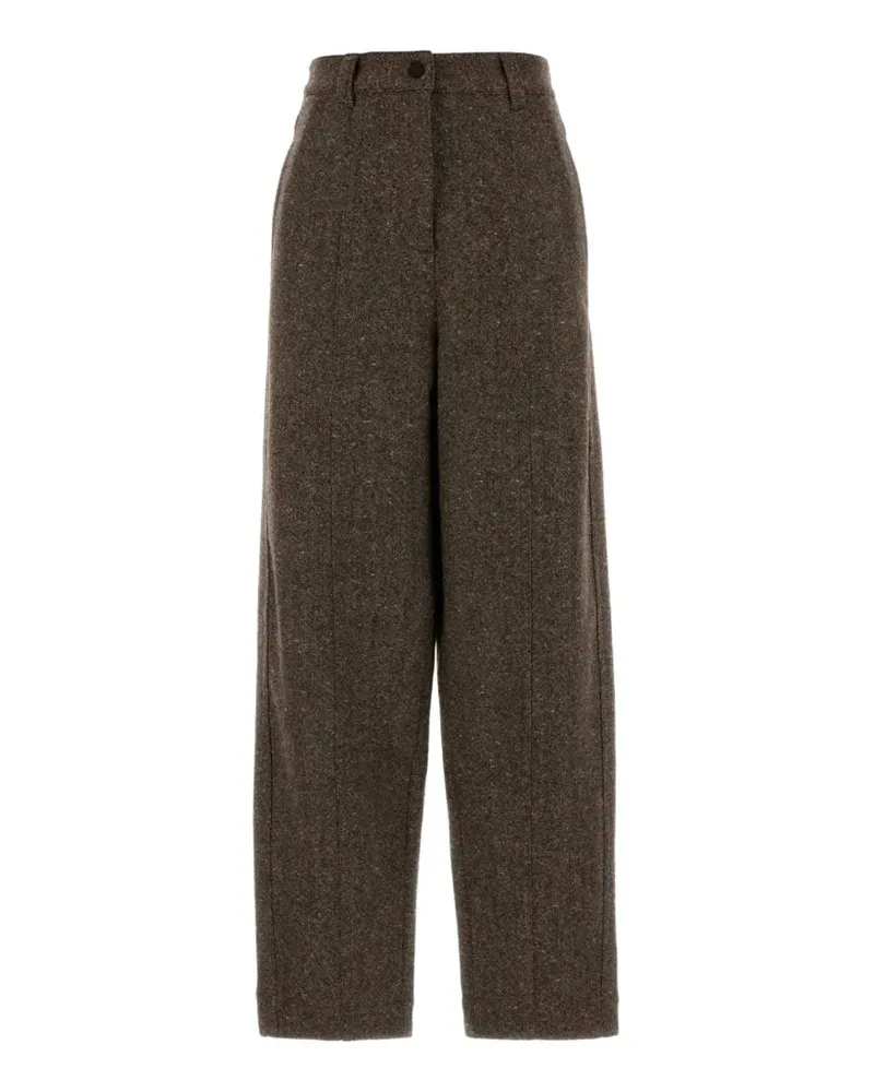 Moncler tweed wide-leg trousers - Braun Braun