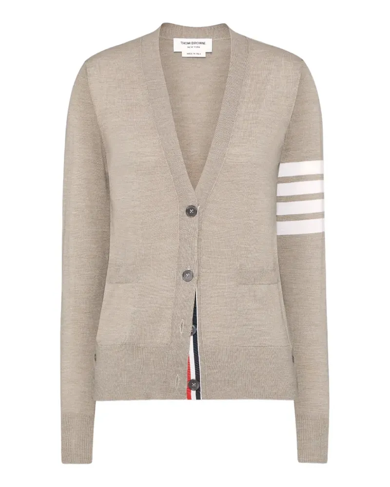 Thom Browne 4-Bar V-neck cardigan - Nude Nude