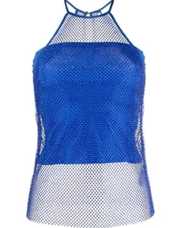 Patrizia Pepe Top mit Strass Blau