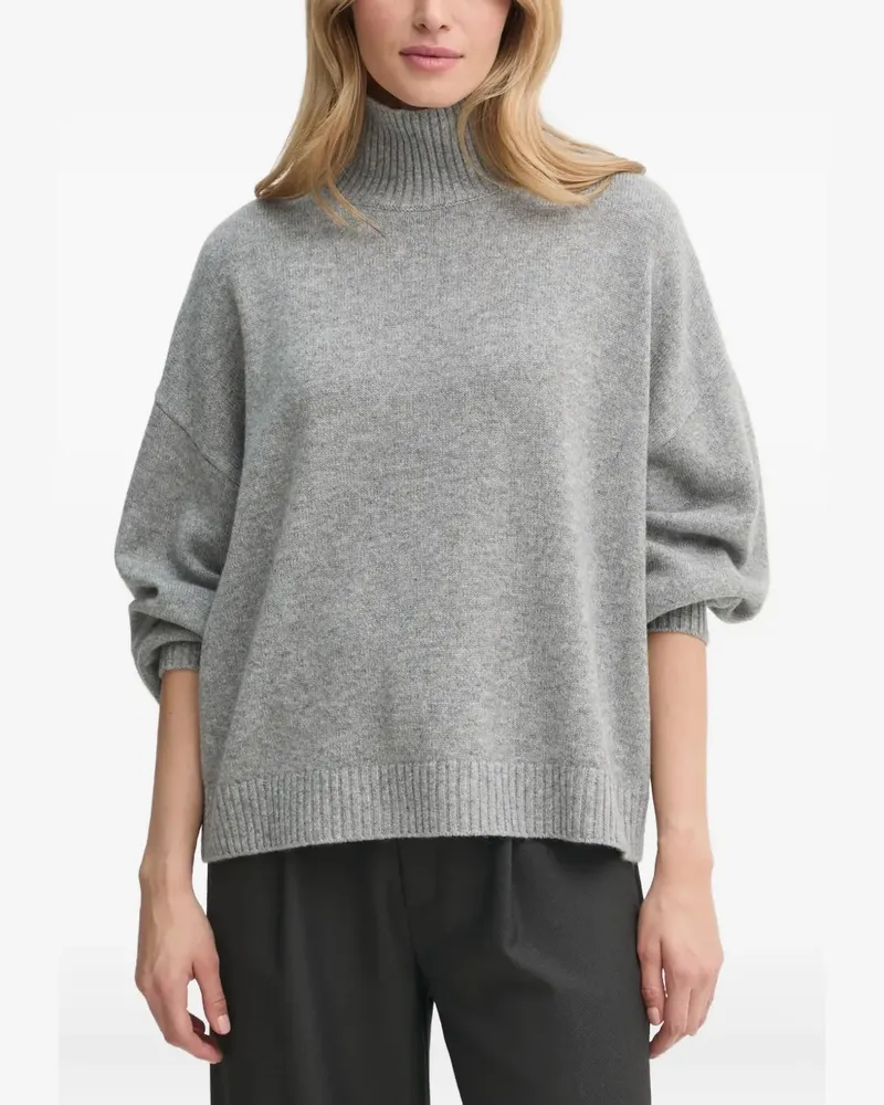 Gestuz Casia Pullover mit Stehkragen - Grau Grau