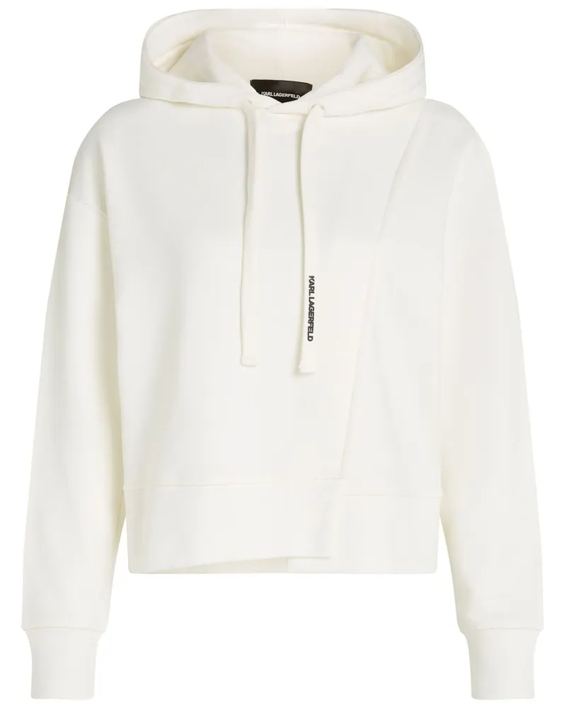 Karl Lagerfeld Asymmetrischer Hoodie - Weiß Weiß