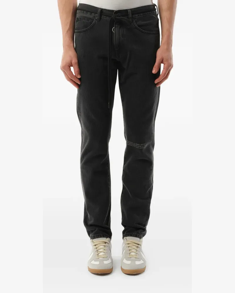OFF-WHITE Hv drawstring jeans - Schwarz Schwarz