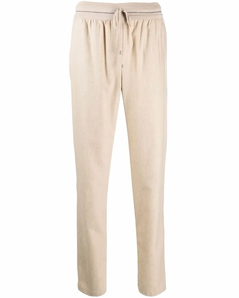 Lorena Antoniazzi Tapered-Hose mit Kordelzug - Nude Nude
