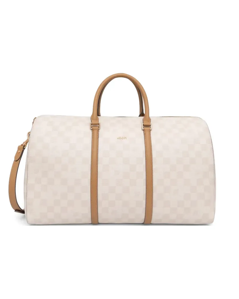 JOOP! check-pattern top-handle luggage - Nude Nude