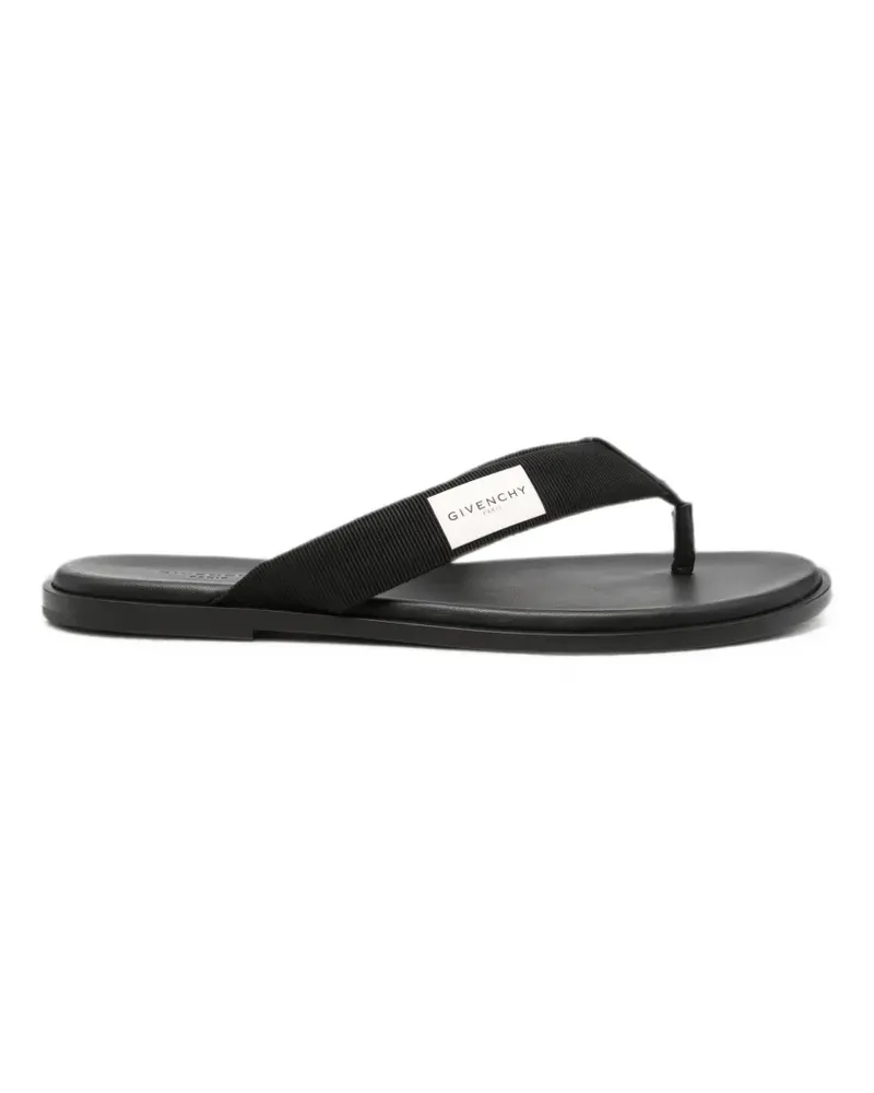 Givenchy Sandalen mit Logo-Patch - Schwarz Schwarz