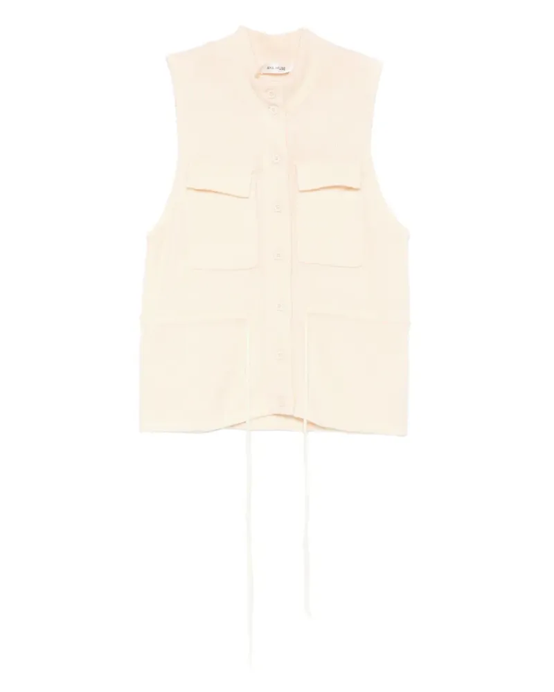 Aya Muse Geknöpfte Weste mit Klappentasche - Nude Nude