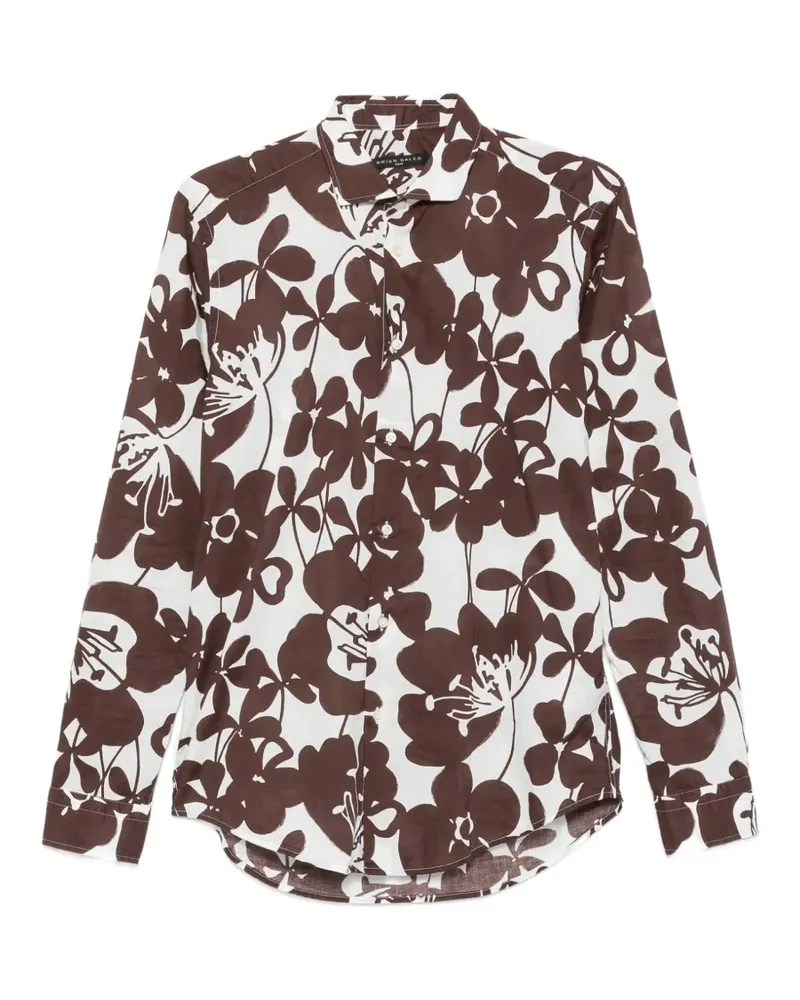 Brian Dales Hemd mit Blumenprint - Braun Braun