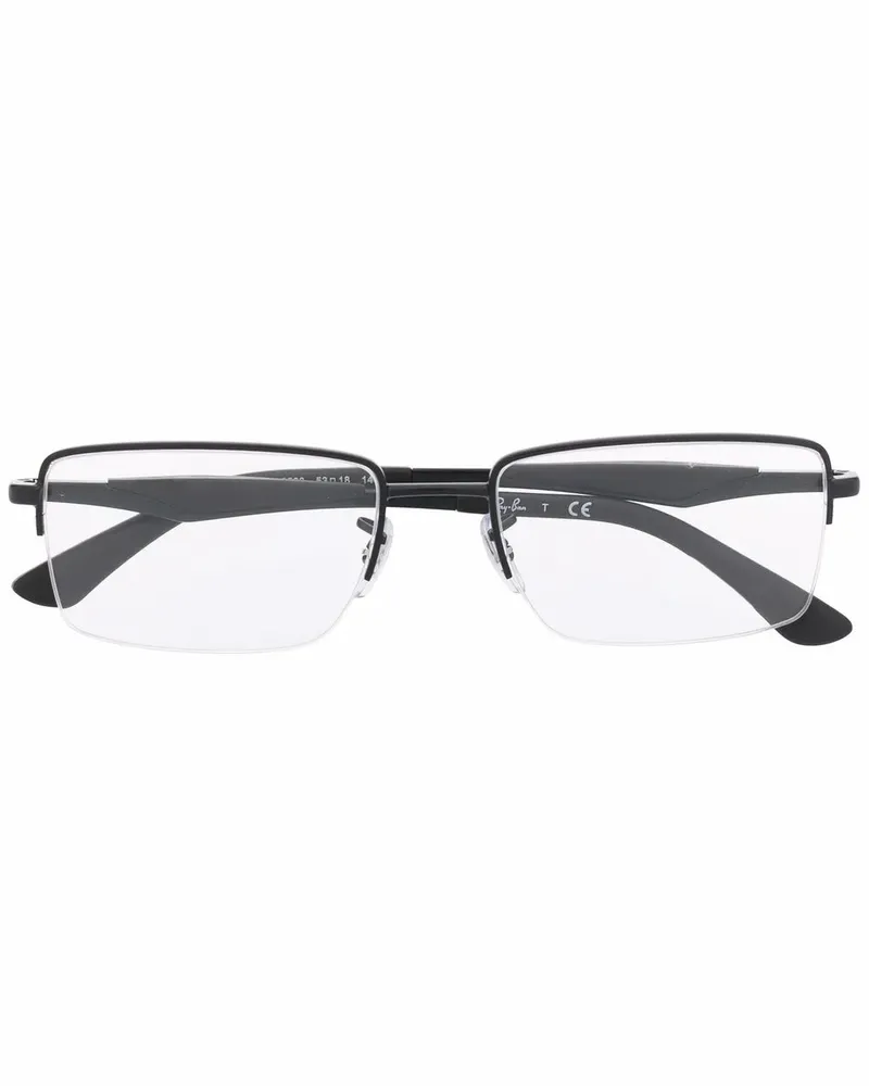 Ray Ban Eckige Brille mit mattem Finish - Schwarz Schwarz