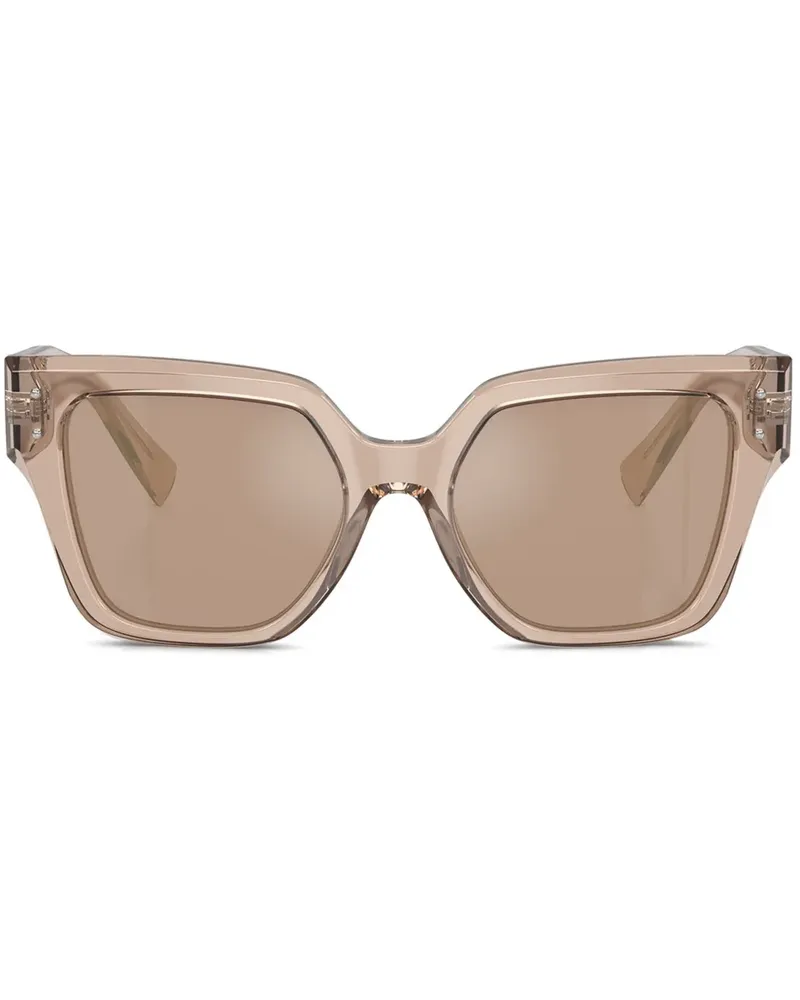 Dolce & Gabbana Sonnenbrille mit eckigem Gestell - Braun Braun