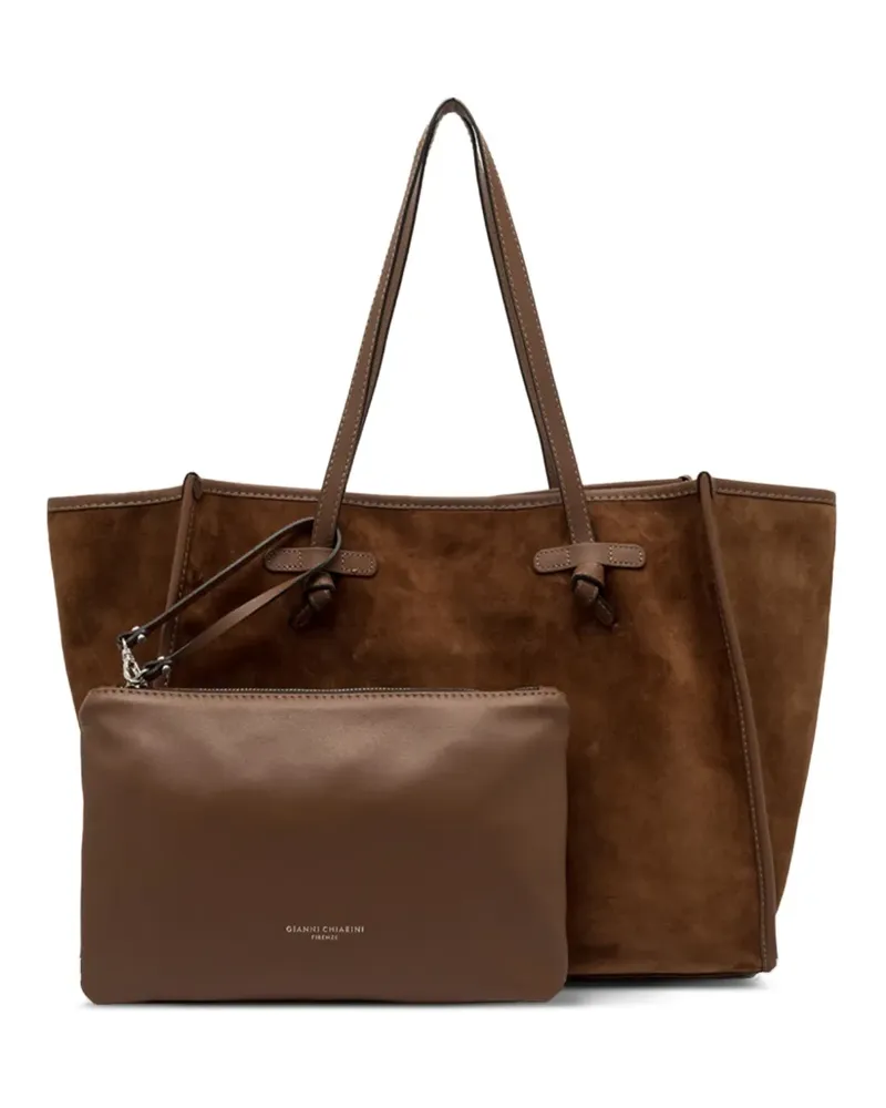 Gianni Chiarini Marcella Wildleder-Tote Bag mit geknoteten Henkeln - Braun Braun
