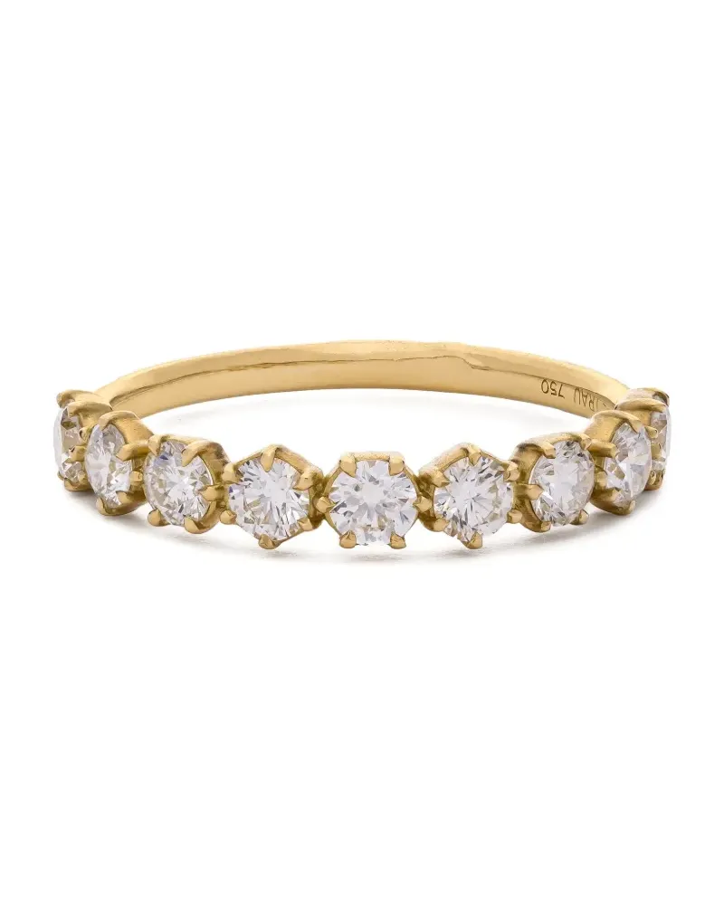Jade Trau 18kt Catherine Half Eternity Gelbgoldring mit Diamant Gold
