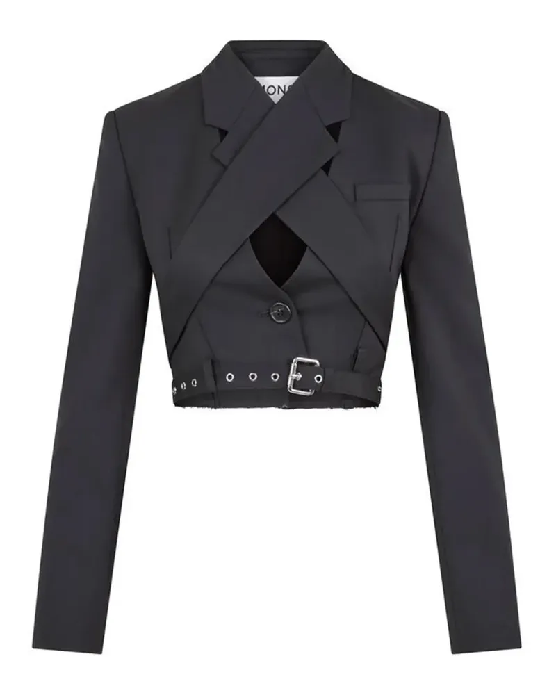 Monse belted-waistband cropped jacket - Schwarz Schwarz