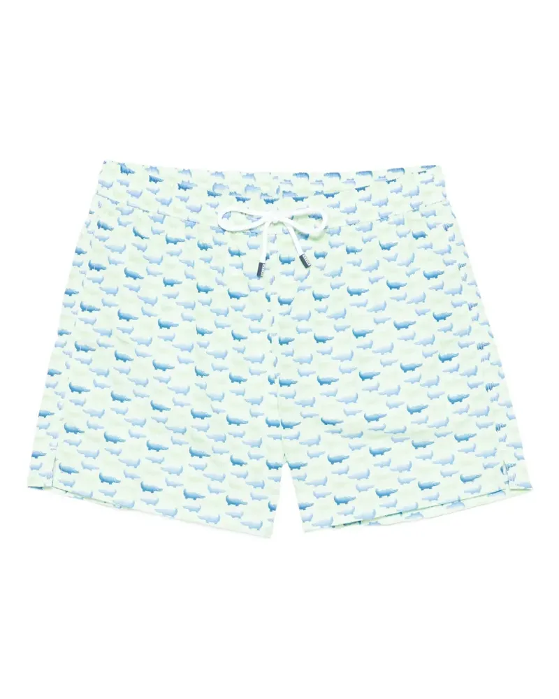 Fedeli drawstring animal print swim shorts - Grün Grün