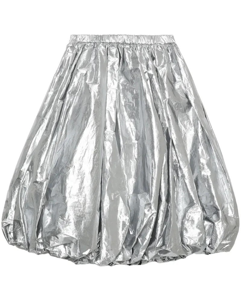 Comme des Garçons Ballonrock im Metallic-Look - Silber Silber