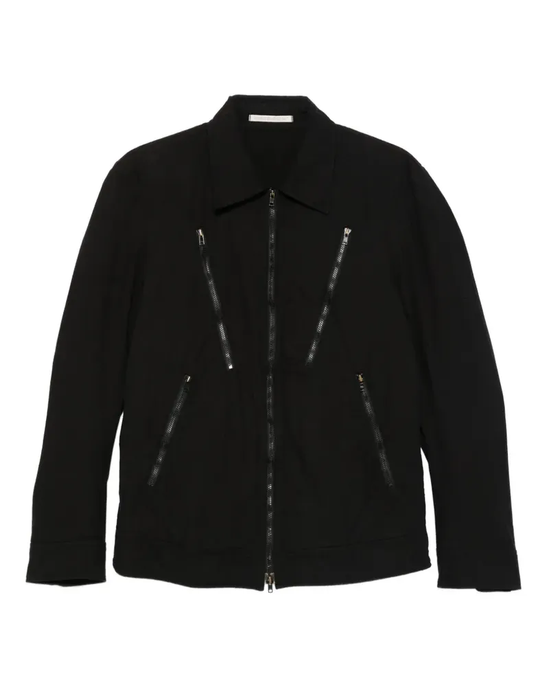 Yohji Yamamoto zip-detail jacket - Schwarz Schwarz