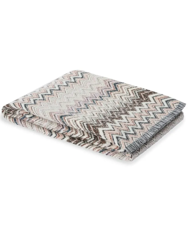 Missoni Home Forest Decke mit Zickzackmuster (130cm x 195cm) - Nude Nude
