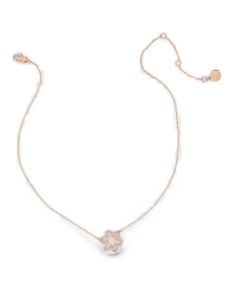 Furla crystal-embellished floral necklace - Rosa Rosa