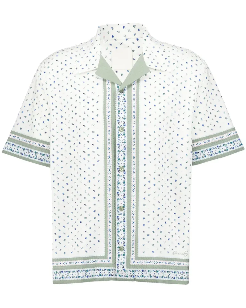 Givenchy Hemd mit Blumen-Print - Weiß Weiß