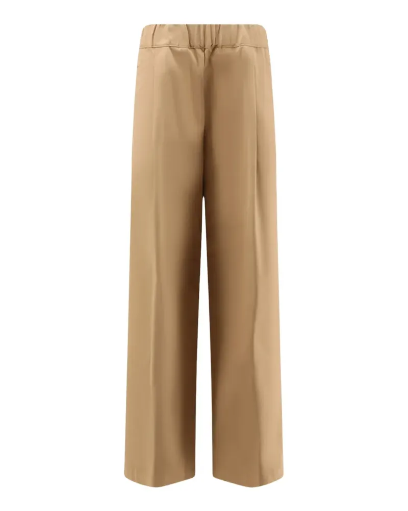 Semicouture elasticated-waist wide-leg trousers - Nude Nude