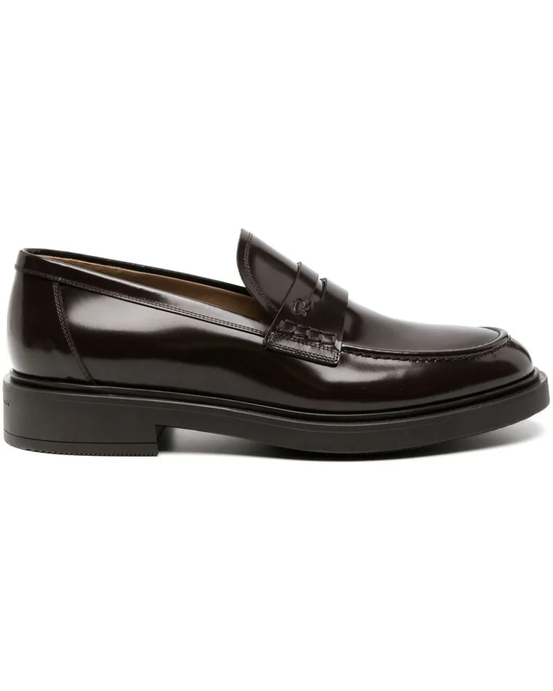 Gianvito Rossi Harris Loafer mit Logo-Prägung Braun