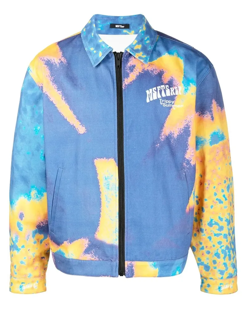 MSFTSrep Leichte Trippy Summer Jacke - Blau Blau