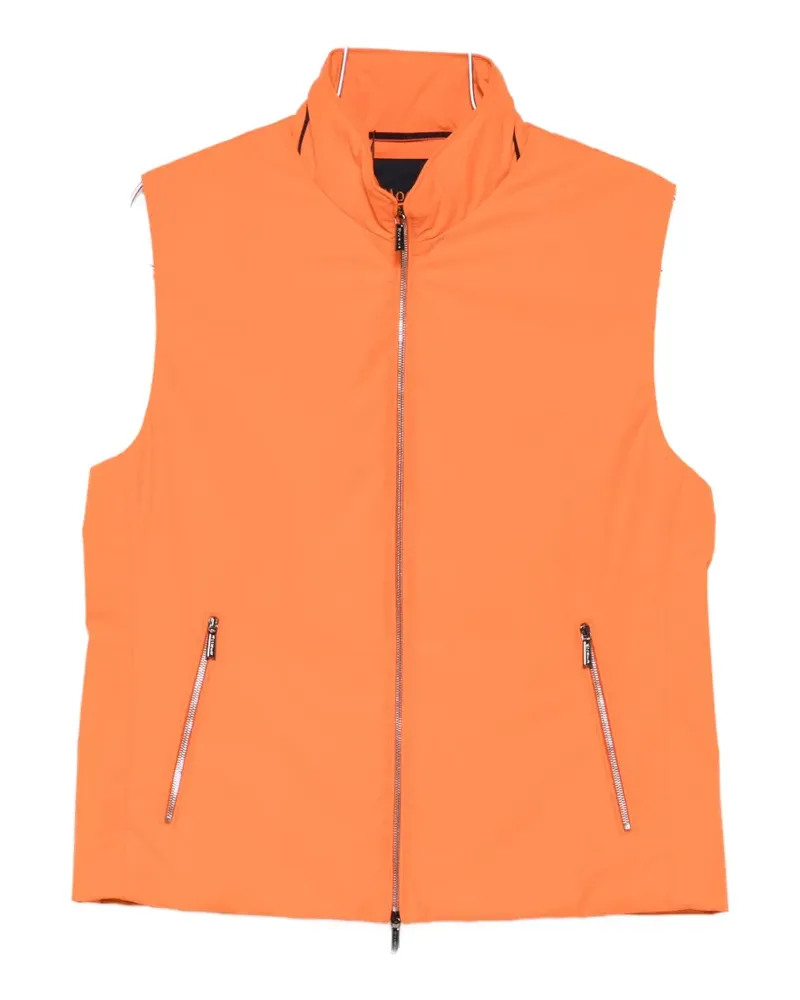 MOORER Vidago-GT zip-up sleeveless gilet - Orange Orange