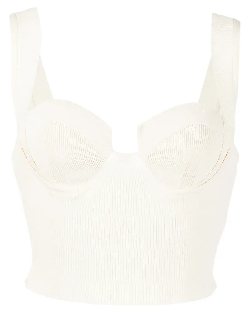 Altuzarra Nyneve Cropped-Top - Weiß Weiß