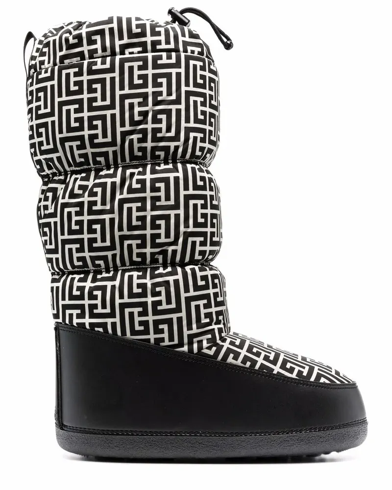 Balmain x Rossignol Skistiefel aus Monogramm-Jacquard - Schwarz Schwarz
