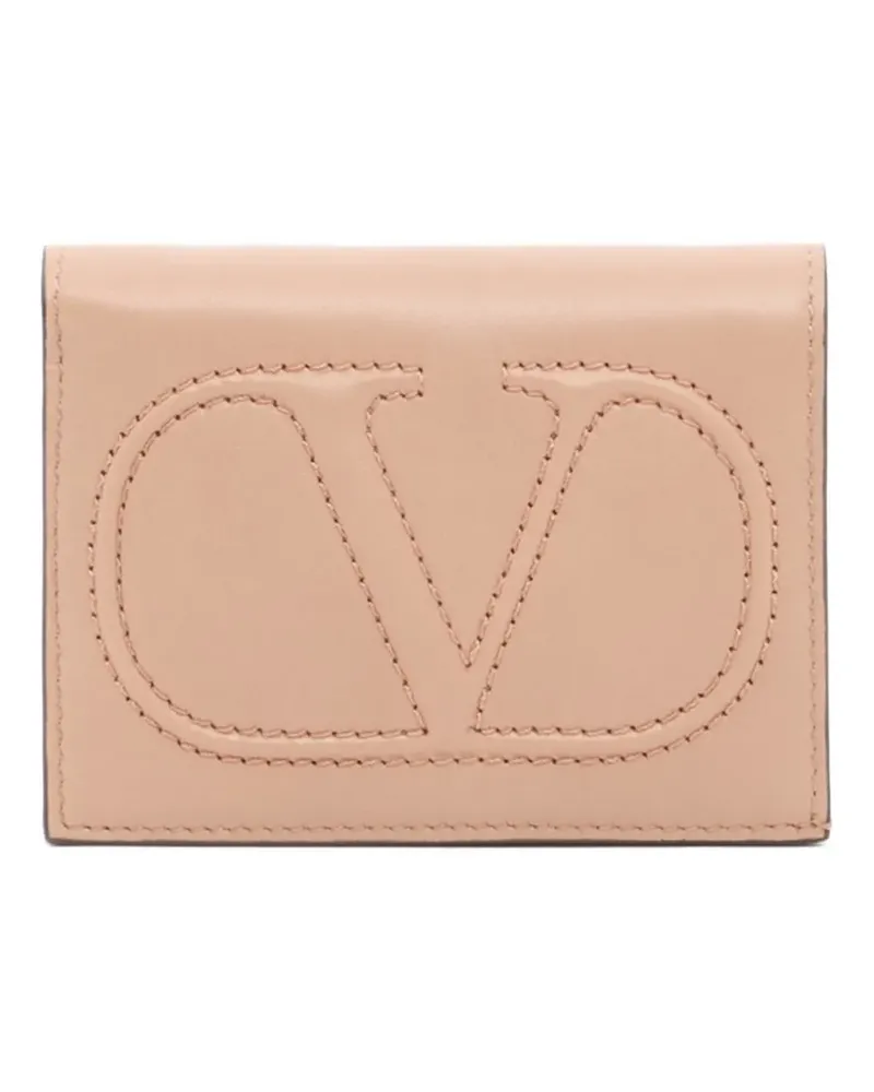 Valentino Garavani small VLogo Walk nappa wallet - Nude Nude