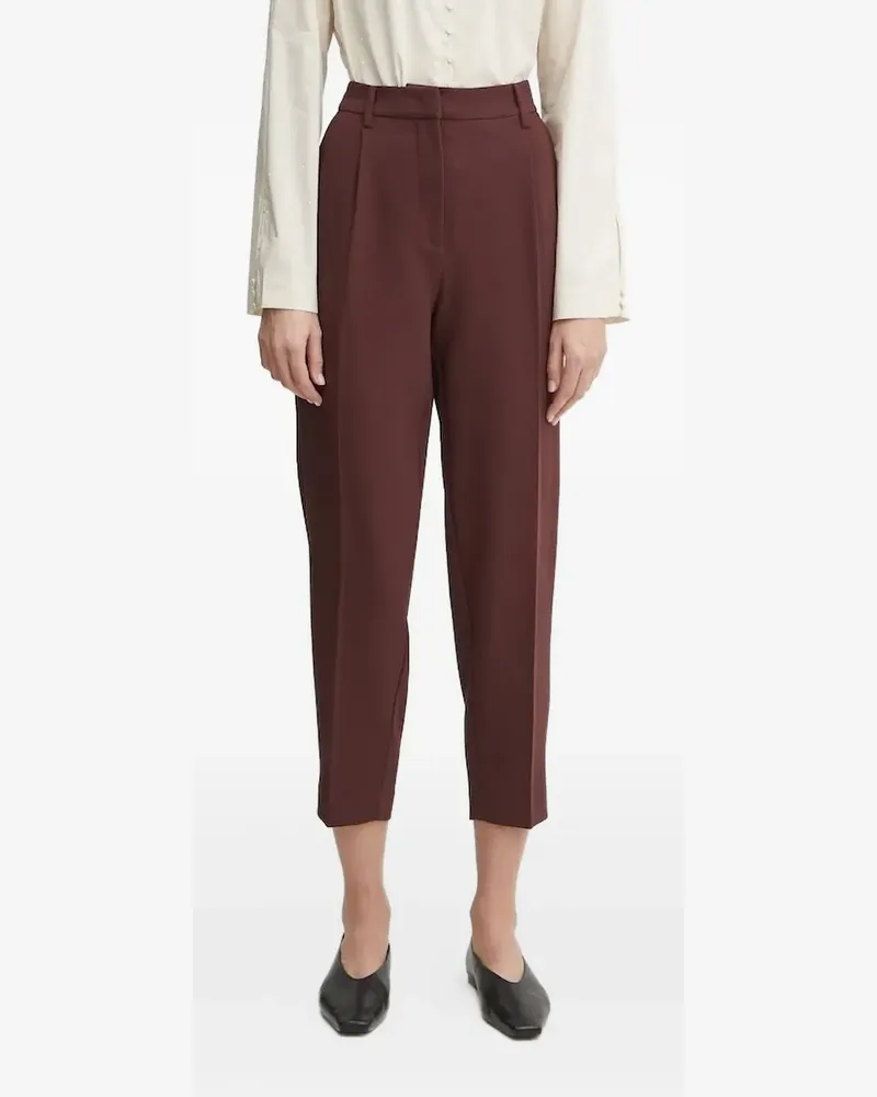 BRUUNS BAZAAR Cropped-Hose mit Falten - Braun Braun