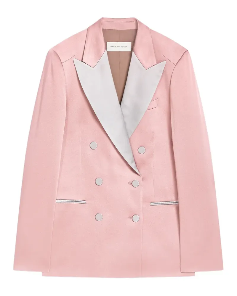 Dries van Noten Doppelreihiger Smoking-Blazer - Rosa Rosa