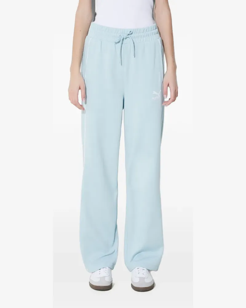 Puma logo-embroidered side-stripe track pants - Blau Blau