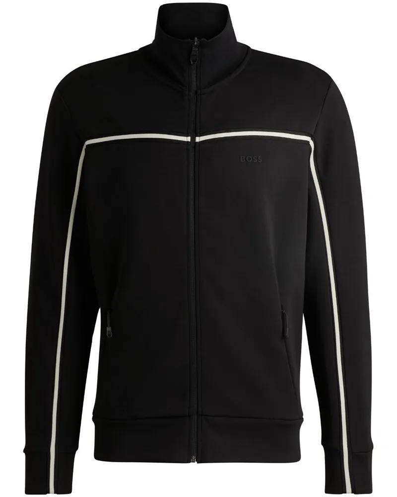HUGO BOSS Pullover mit Reißverschluss - Schwarz Schwarz