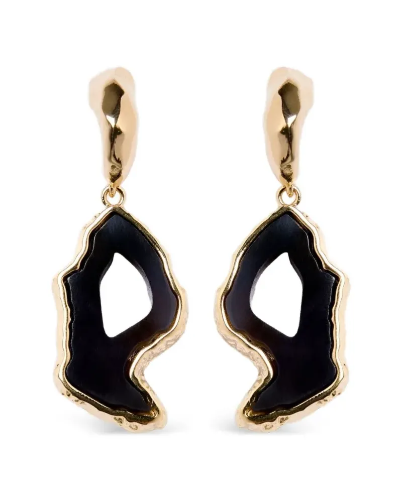 Erdem stone-pendant drop earrings - Gold Gold