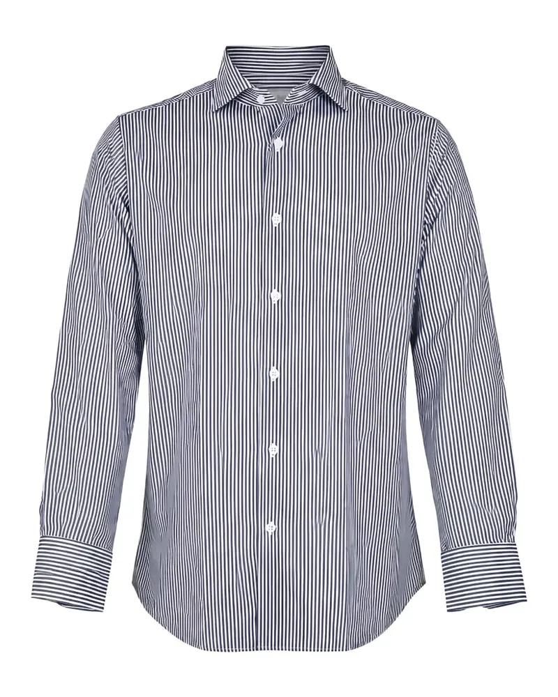 GUGLIELMINOTTI striped long-sleeve shirt - Blau Blau