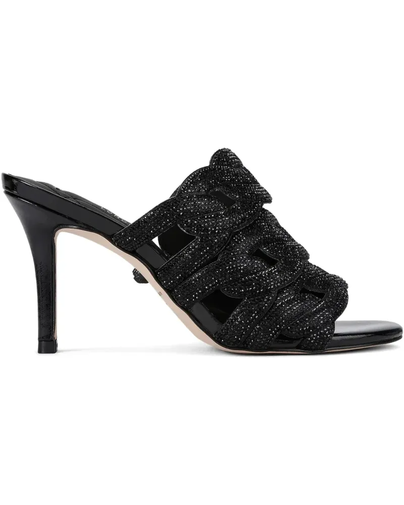 Kurt Geiger Sandalen mit Kristallkette 85mm - Schwarz Schwarz