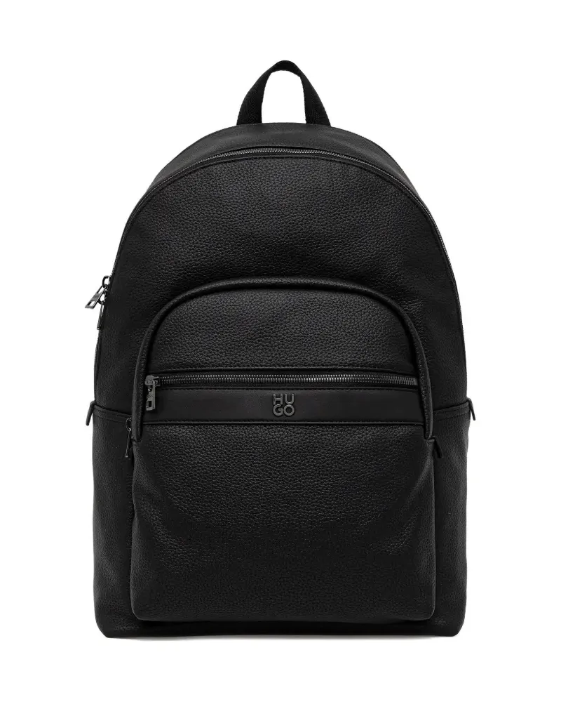 HUGO BOSS Rucksack mit Logo-Schild - Schwarz Schwarz
