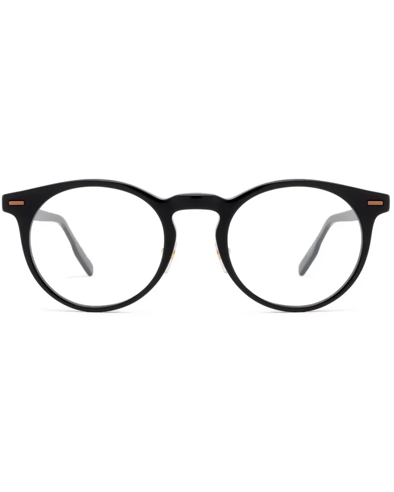 Ermenegildo Zegna Brille mit rundem Gestell - Schwarz Schwarz
