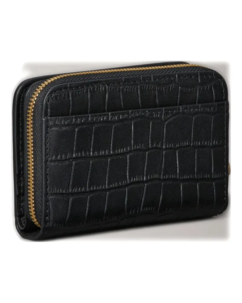 Calvin Klein embossed zip wallet - Schwarz Schwarz