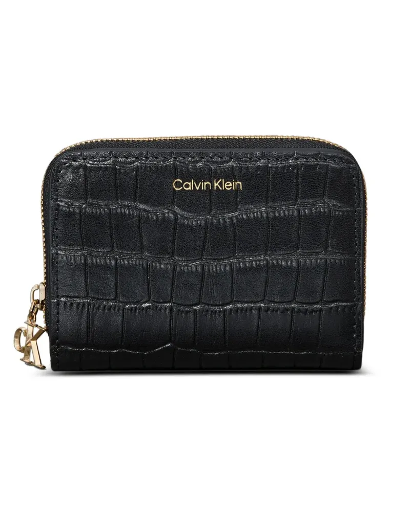 Calvin Klein Portemonnaie mit Prägung - Schwarz Schwarz