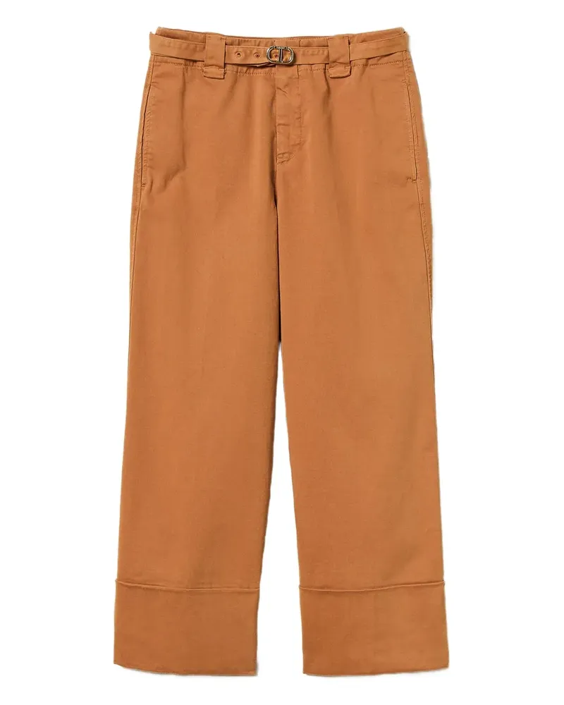 Twin-Set Bull Hose mit Gürtel - Orange Orange