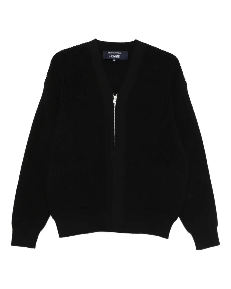 Comme des Garçons Cardigan mit Reißverschluss - Schwarz Schwarz