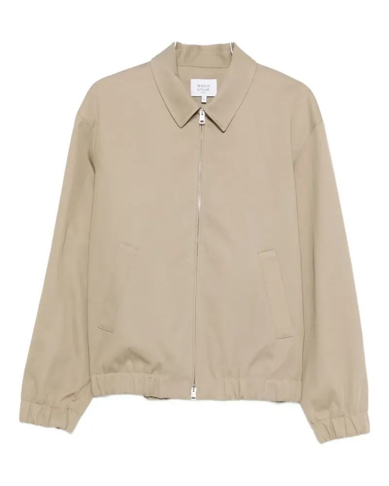 Kitsuné zip-up bomber jacket - Nude Nude