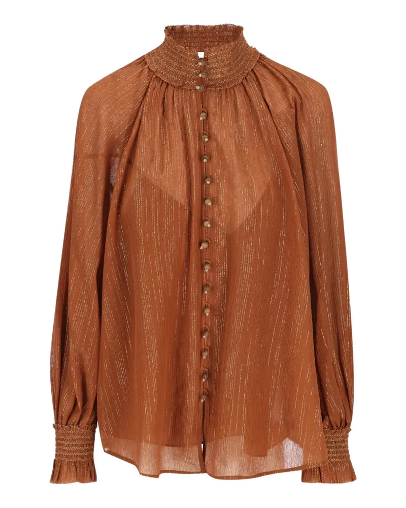 Zimmermann Aster striped buttoned shirt - Braun Braun