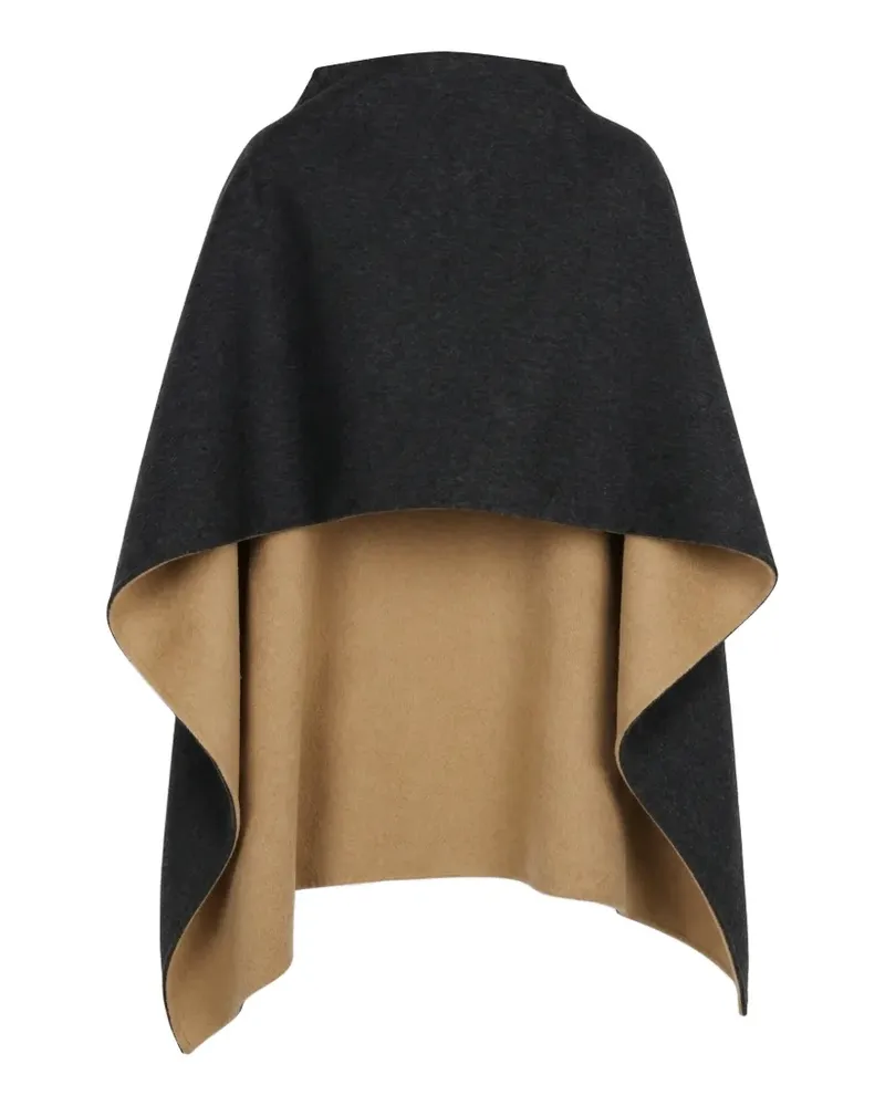 Alberta Ferretti Wendbares Jacquard-Cape - Grau Grau